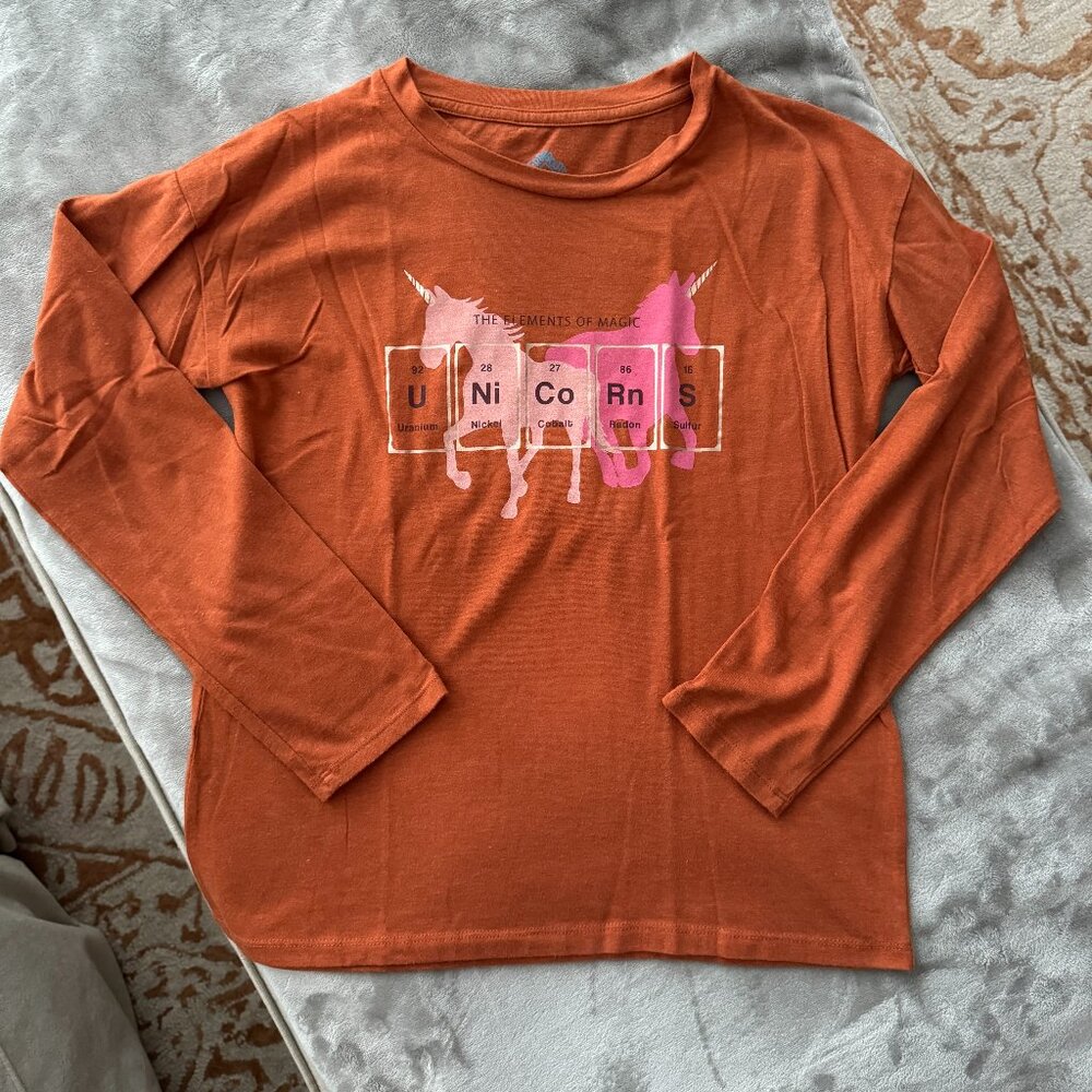 Like New "Unicorn Elements Of Magic" Girls Sz 16 Long Sleeve Tee Thereabouts